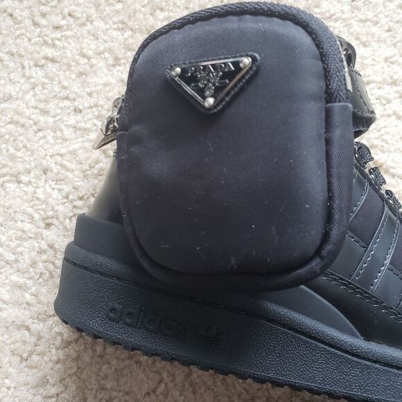 Adidas for PRADA Re-nylon Forum High top Black Sneakers UNISEX NWT Limit… - Picture 13 of 16